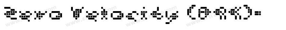 Zero Velocity (BRK)字体转换